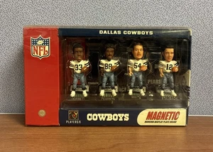 Dallas Cowboys 4 Mini Bobs Magnet Wackelköpfe Staubach-Dorsett-White-Pearson - Bild 1 von 11