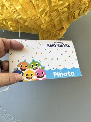 Baby shark yellow birthday party decoration piñata - Image 1 of 4