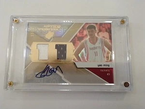 2008-09 Yao Ming Upper Deck Winning Materials Rockets signed 03/10 Autogramm - Bild 1 von 5