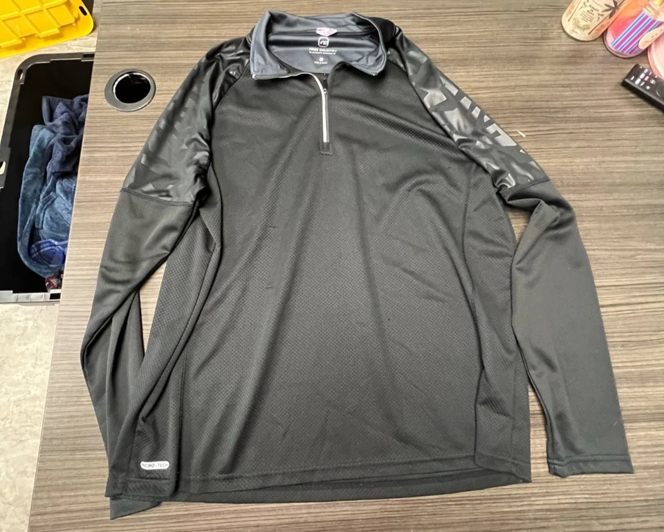 Hombre Free Country - Manga Larga Negro/Azul Marino Pull Over - Talla XL Foto 1 de 1