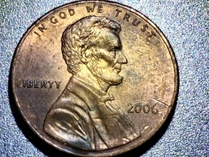 2006-P Lincoln 1 Cent Penny.  DOUBLE EARLOBE Error. - Picture 1 of 7