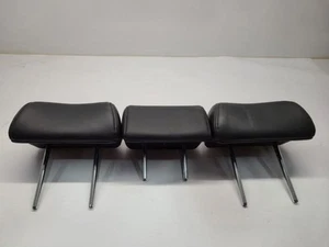 2012-2017 HYUNDAI AZERA SET OF 3 REAR HEADREST BLACK LEATHER - Picture 1 of 12