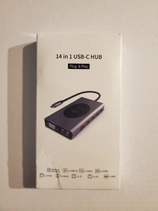 USB C Laptop Docking Station, 14 in 1 Type C Hub Multiport Adapter Dongle wit... - Picture 1 of 2