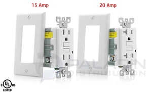 15A / 20A AMP Tamper Resistant GFCI Safety Outlet Receptacle TR UL Listed White - Picture 1 of 10