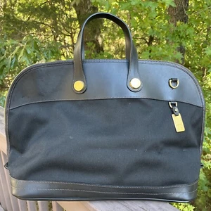 Vintage Classic DOONEY- BOURKE Black Canvas/Leather WEEKENDER Overnight Duffle - Picture 1 of 18