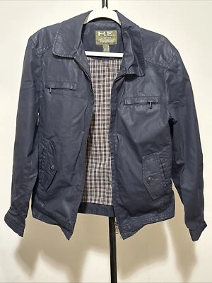 Mango MNG Man Jacket Navy Small Fit Rare Inside Pattern - Image 1 of 4