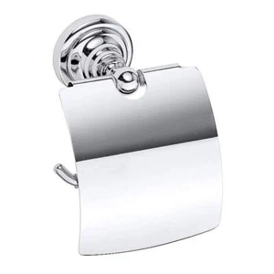 Soporte para rollos de papel BETRO CROM cromo 140x150x100 mm para baño y WC >> para perforar - Imagen 1 de 8