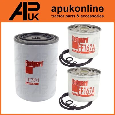 Fleetguard Fuel & Long Oil Filter Set for Case IH 1394 1490 1494 1594 Tractor - Image 1 of 2