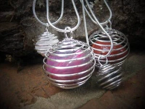 Metaphysical Life Energy Cleanse Balance And Attunement Stone Cage Pendant - Picture 1 of 3