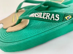 NUEVA Sandalia Brasileras Unisex Chanclas - Goma Talla EE. UU. 5/6 - EUR 35/36 - Verde - Imagen 1 de 8