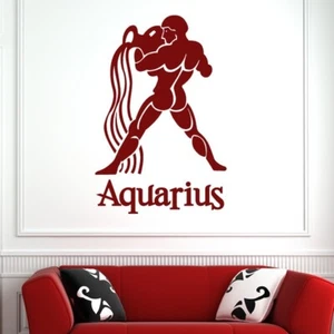 Pegatina de arte de pared signo estrella del zodiaco de Acuario (AS10170) - Imagen 1 de 2