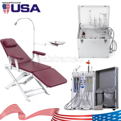 Portable Dental Delivery Unit Mobile Rolling Box Air Compressor Suction 4H/Chair - Image 1 of 4