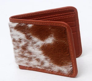 Cartera plegable de cuero de vaca para hombre de lujo con tarjetero de cuero para hombre-115 - Imagen 1 de 3