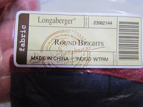 Longaberger Round Brights Basket Liner:  Indigo with Trim #23982144 - MIP! Cover