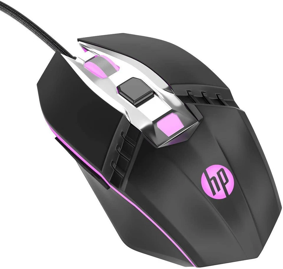 HP RGB Ergonomic Wired Gaming Mouse, Adjustable DPI with Breathing Light - Image 1 of 4