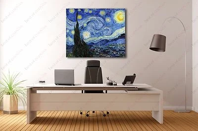 BEST OF CANVAS The Starry Night Van Gogh Painting Giclee Canvas Print Art Home Decor Wall