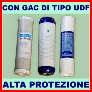 4 KIT FILTRI STANDARD x12 FILTRI DEPURATORE ACQUA PURIFICATORE IMPIANTO A OSMOSI - Foto 1 di 3