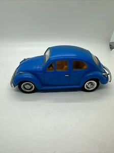 Vintage PLAYART 3127  VW VOLKSWAGEN BEETLE  BATTERY OPERATED Blue Hong Kong READ - Picture 1 of 22