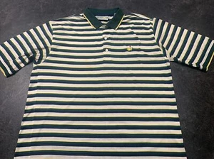 Augusta National Golf Shop Men’s Masters Green Blue Striped Polo Shirt Size L - Picture 1 of 13