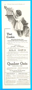 1918 Quaker Oats cookies cereal antique print ad breakfast meal pancakes muffins - Picture 1 of 5
