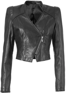 NEU: BIKER JACKE LEDER-IMITAT 34 36 38 40 42 44 ISABELLA FELLINI schwarz *589593 - Bild 1 von 4