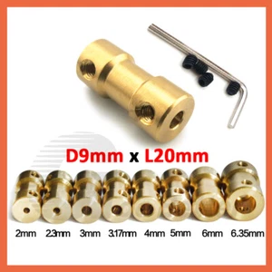 Rigid Shaft Coupling Coupler Motor Joint Connector RC Boat Metal Brass Finish - Picture 1 of 12