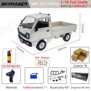 WPL D12 1:10 RC Car Simulation Drift Climbing Truck LED Light On-Road RC Cars Tr - Picture 1 of 12