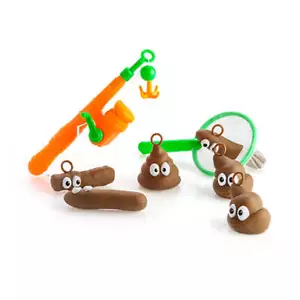 Fishing for Floaters Bath Game bathroom tub Fishing Poo Floaters toilet Bath Fun - Foto 1 di 3