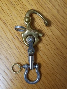 EDC Suecia Grillete de Bronce, Mosquetón, Llavero, Llavero, Grillete de Arco Inoxidable - Imagen 1 de 12