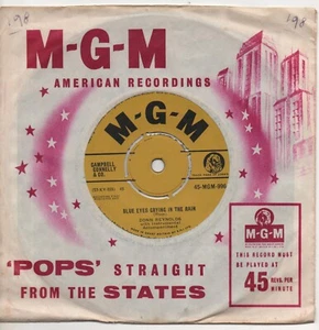 DONN REYNOLDS blue eyes crying in the rain*bella belinda 1957 UK MGM 7" 45 - Bild 1 von 4