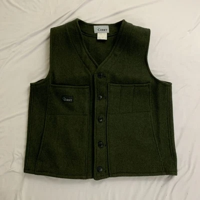 CODET 622L Wool Shooting Hunting Outdoors Vest Men's Sz M Lined 5 Button Canada - Image 1 of 4