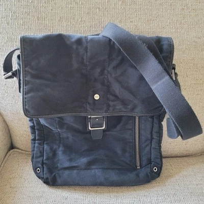 COACH Purse Bag Messenger Black Canvas Leather Clasp Closure Cross Body A+ Cond - Image 1 of 4