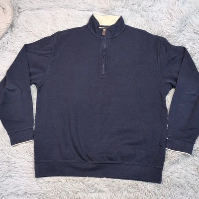 Orvis Sweatshirt Mens M Blue Cozy Warm Quarter Zip Preppy Casual Comfort - Image 1 of 4