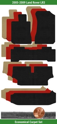 Juego de alfombrillas Velourtex personalizadas para Land Rover LR3 2005-2009 (5 piezas) #VFS Foto 1 de 4