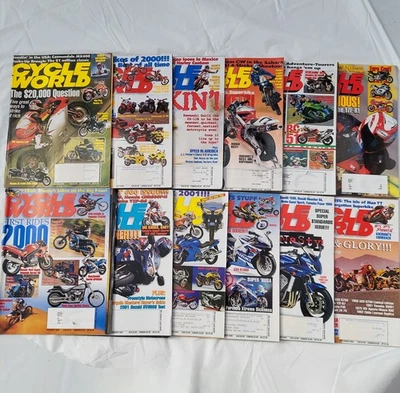 CYCLE WORLD Motorcycle Magazine, 2000-2001 Lot of 12, Yamaha, Honda, Harley - Image 1 of 4