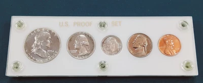 BEAUTIFULL 1951 U. S. MINT PROOF SET IN CAPITAL Plastic HOLDER! 3 Silver Coins! - Image 1 of 4