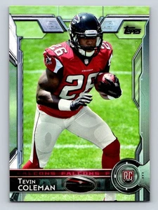 2015 Topps #490a Tevin Coleman Atlanta Falcons novato - Imagen 1 de 2