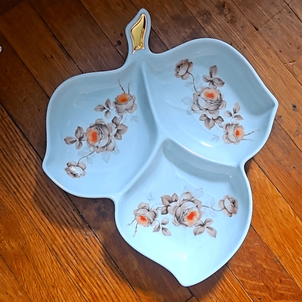 Vintage MCM Mitterteich Bavaria Geman Divided Compote Tray Trinket - Image 1 of 4