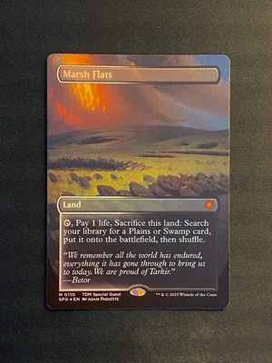 Marsh Flats Borderless Foil M 0110 Special Guest MTG SPG NM+ - Image 1 of 2