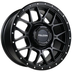 Falcon Wheels Rim X1 15x7.0 4x156 ET30 132.5CB Matte Black w/ Matte Black Ring - Picture 1 of 6