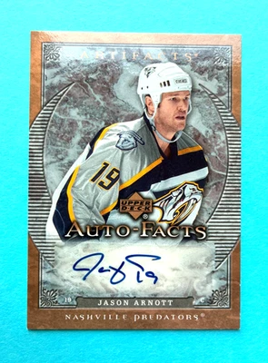 Jason Arnott 2007-08 Upper Deck Auto-Fatos Auto #AF-JA Nashville Predators - Imagem 1 de 2