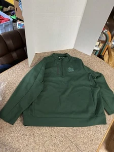 Antigua Hombre Verde 1/4 Cremallera Manga Larga 3XL Nuevo Sin Etiquetas - Imagen 1 de 6