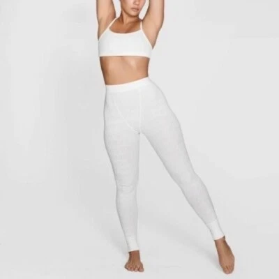 Leggings Skims Logo Pointelle Hueso Mujer 4X Foto 1 de 4