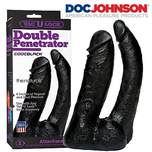 Dildo Black Double Penetration Foul Doc Johnson Double Penetrator Sexual Toys - Picture 1 of 8