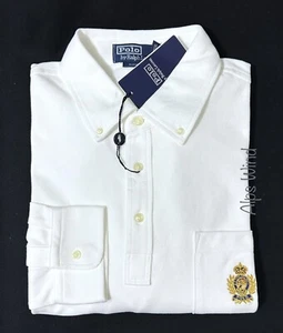 Polo Ralph Lauren Men's Classic Fit Crest L/S White Mesh Polo Shirt SZ. XL $148 - Picture 1 of 7