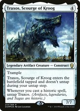 1X Traxos, Scourge of Kroog - Dominaria Promos - Spanish, FOIL NM/EX MTG CARD