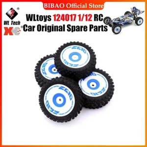 4Pcs Front and Rear Wheel Tire Tyre Wltoys 1/12 124017 124016 124008 1/14 144010 - Picture 1 of 9