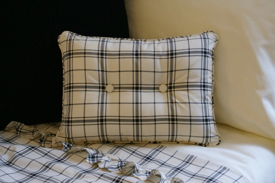 Новый заказ Ralph Lauren зимние розы акцент подушка 2 кнопки Tattersall - Изображение 1 из 1