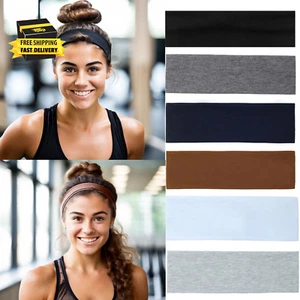 6PCS Headbands for Women Non Slip - Fashion Elastic Sports Hair Bands for Women’ - Picture 1 of 6