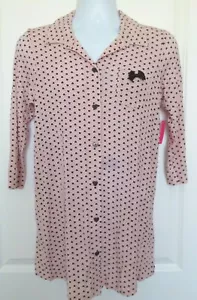 Betsey Johnson Women's Pink/Black Heart Print Sleepshirt Size Small NWT - Picture 1 of 5